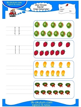Çocuklar İçin Çizgi Çalışma Sayfaları 